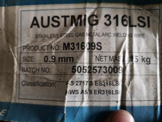 Austmig 316LSI Stainless Steel Gas Metalarc Welding Wire, 0.9mm Size