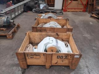 3 Crates of Wind Turbine Part Molds