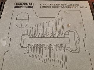 Bahco Dymamic Drive Combined Socket & Dpanner Set S87+7