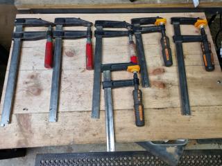 6x Assorted F-Clamps