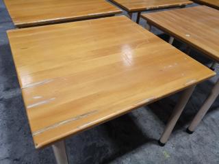 5x Wood Topped Cafe Tables