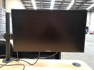 ViewSonic 24"" IPS LED Computer Monitor w/ Desk Mount Stand