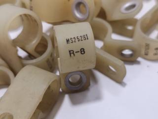 60x Aviation Plastic Loop Clamps for Wire Support Type MS25281 R8