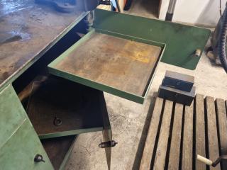 Heavy Duty Steel Workbench with Cupboards 