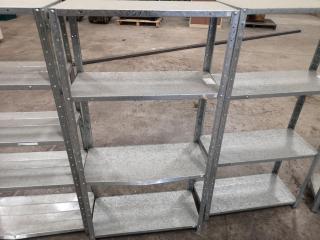 4x Light Duty Workshop Shelving Units