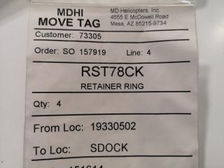 12x Assorted MD 500 Retainer Rings, New