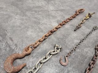 Assortment of 5 Lifting Chains
