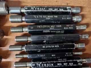 42x Assorted Precision Thread Plug Gauges