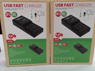 6x 12-Port USB Fast Chargers