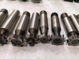 31x Assorted Sizes of Keyset & T--Slot Mill Cutters