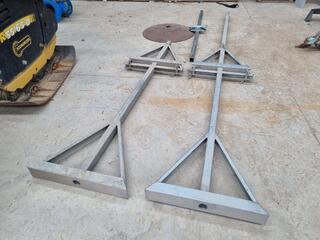 Assorted Temporary Roadworks Signage Support Frames & Base