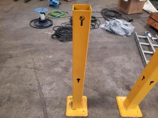 Pair of Yellow Safety Bollards