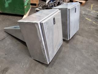 2x Custom Aluminium Cabinets