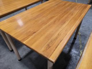 3x Wood Topped Cafe Tables