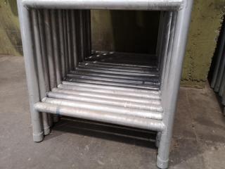 18x Aluminium Upright Scaffolding Frames. 2-metres tall, 720mm wide