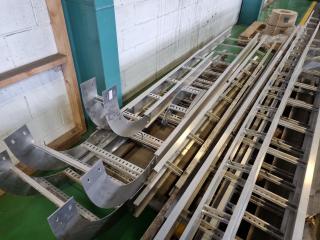 Large Lot of Aluminium Cable Ladders 