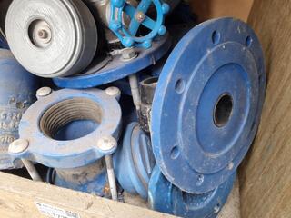 Assorted Heavy Steel Pipe Fittings, Couplings