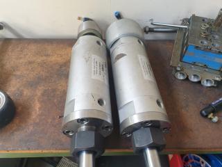 2 x Large SMC Pneumatic Rams