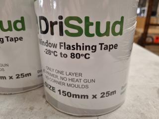 DriStud Cool Window Flashing Tape, 150mm x 25m, 2x New Rolls