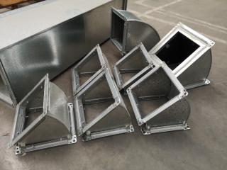 10x Assorted Straight & Angled Galvanised Ducting Units