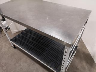 Stainless Steel Topped Commercial Kitchen Table Bench