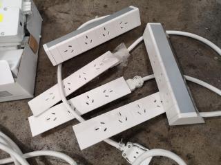 Assorted Electrical Cabling, Outlets, Multiboards for Office Workstation Desks