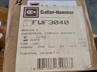 2x Culter Hammer 3-Pole Circuit Breakers