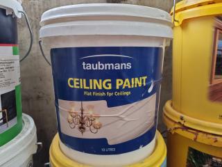 13x 10L Buckets of Assorted Paints & Stains