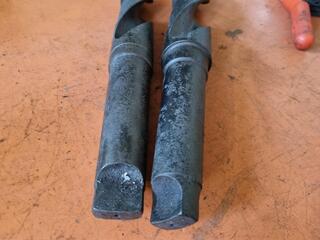 2x Large Morse Taper No.5 Shank Drills, 51mm & 58mm Sizes