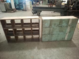 2 Small Workshop Shelving Units