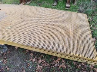 6x Industrial Fibreglass Grated Flooring Panels