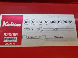 Kokon 1" Drive Socket Set, Metric Sizing