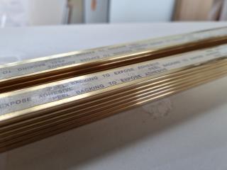 24x Soild Polished Brass Trim Bars