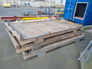 3 x Large Wooden Platforms 