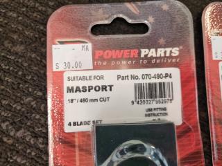3x Replacement Mower Blade Sets for Masport Lawnmowers