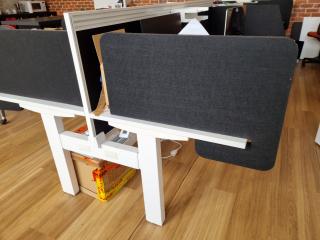 Modern Double Sided Office Desk Assembly