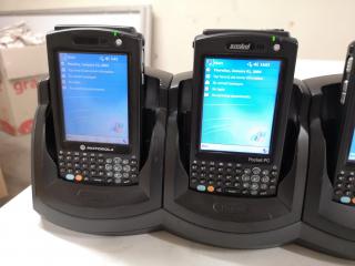 4x Symbol Motorola MC50 Mobile Handheld Computers w/ Charging Cradle