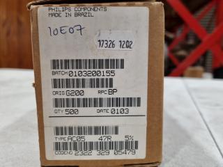 500x BC Philips Cemented Wirewound Resistors, Bulk Lot, New