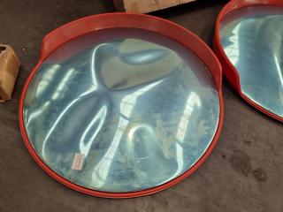 2x 950mm Convex Mirrors, Faulty