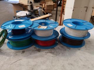 6x Spools of MST001.0 & MST001.5 Electrical Wire