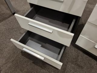 2x Modern Office Mobile Drawer Units