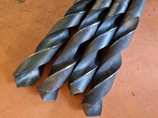 4x Morse Taper No.4 Shank Drills, Imperial sizes