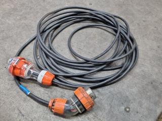 3-Phase Power Cable Lead, 22-Metre Length