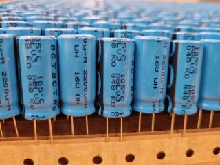 500x Vishay Electrolytic Capacitors 2200uF-16V-18