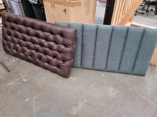 Two Padded Upholstered Wall Mounted Back Boards