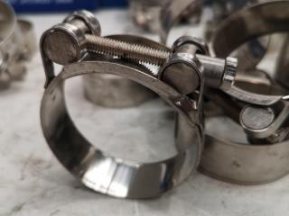 Stainless Steel Hose Clamps, Assorted Sizes, Bulk. Lot