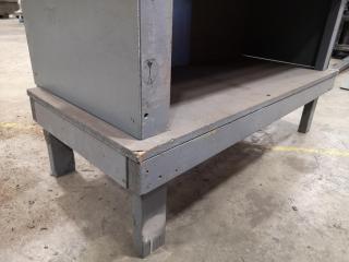 Steel Topped Wooden Workbench