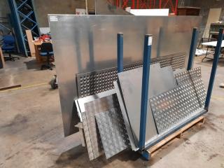 Lot of Assorted Aluminum Sheets and Floor Pieces