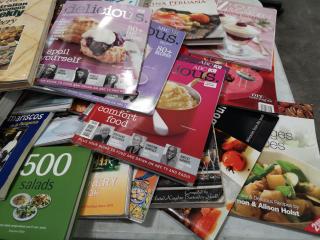 46x Assorted Cooking Recipe Books & Magazines