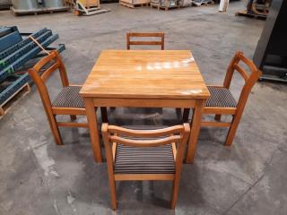 Stylish Macrocarpa Cafe Table and Chairs Set